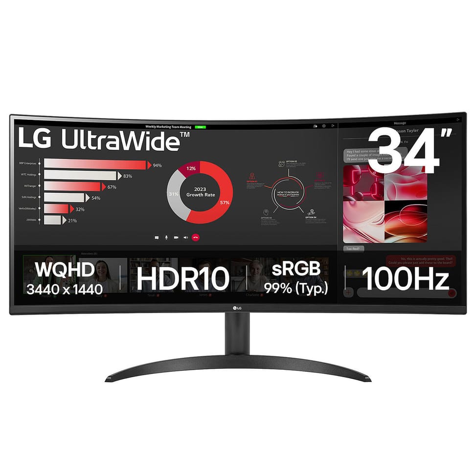 LG 34" LED - UltraWide 34WR50QK-B — image 1