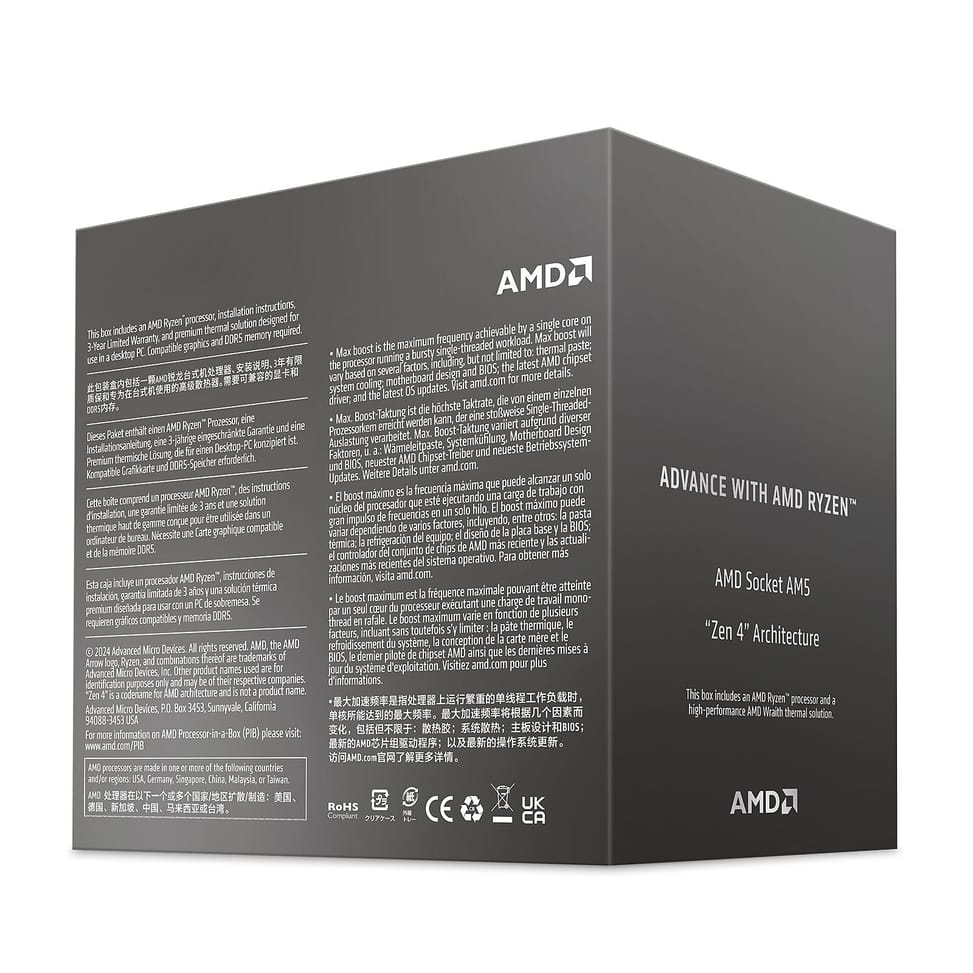 AMD Ryzen 5 8400F Wraith Stealth (4.2 GHz / 4.7 GHz) — image 4
