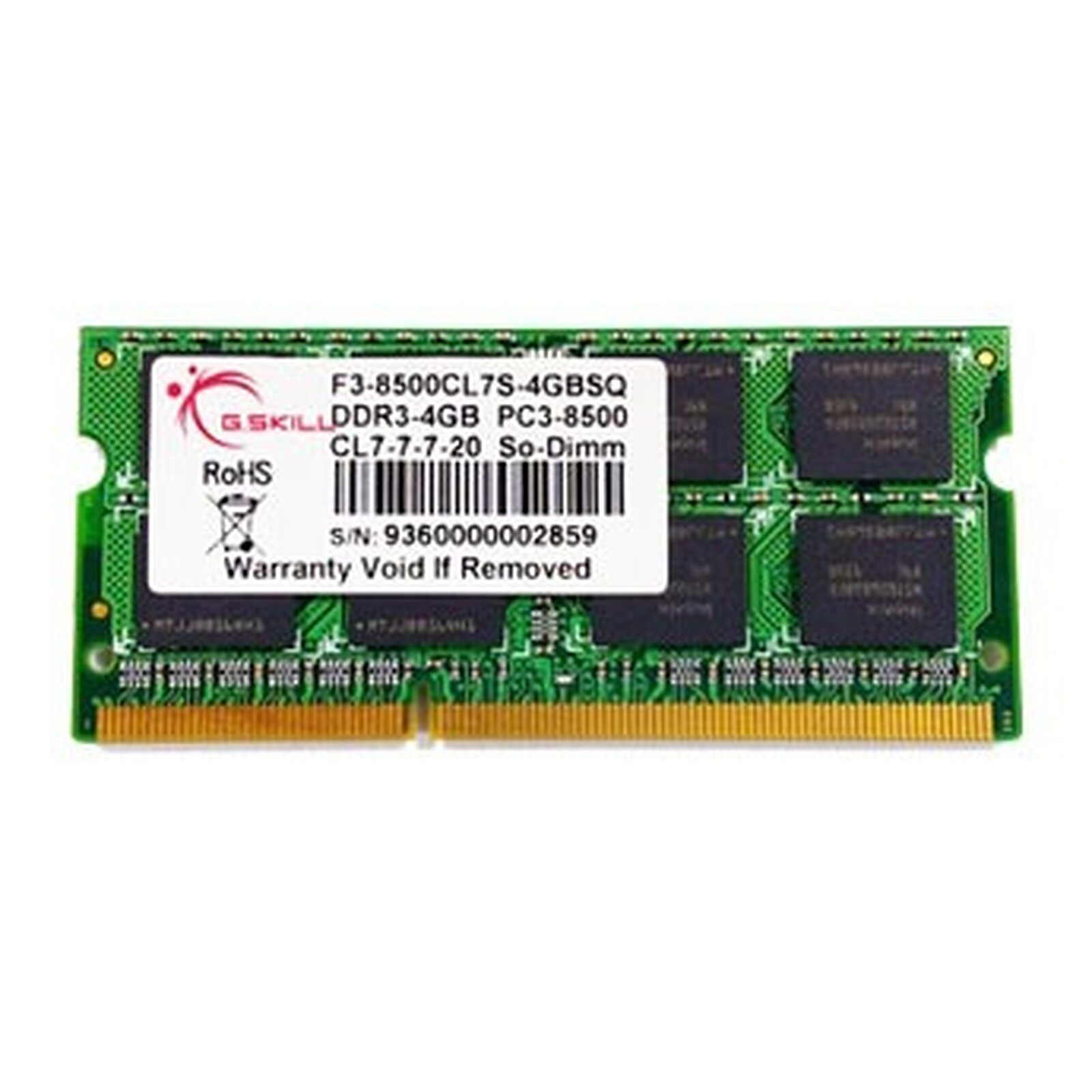 OFFTEK 4Go Mémoire RAM de Remplacement pour Getac S400 Semi-Rugged (DDR3- 8500) mémoire d Ordinateur Portable