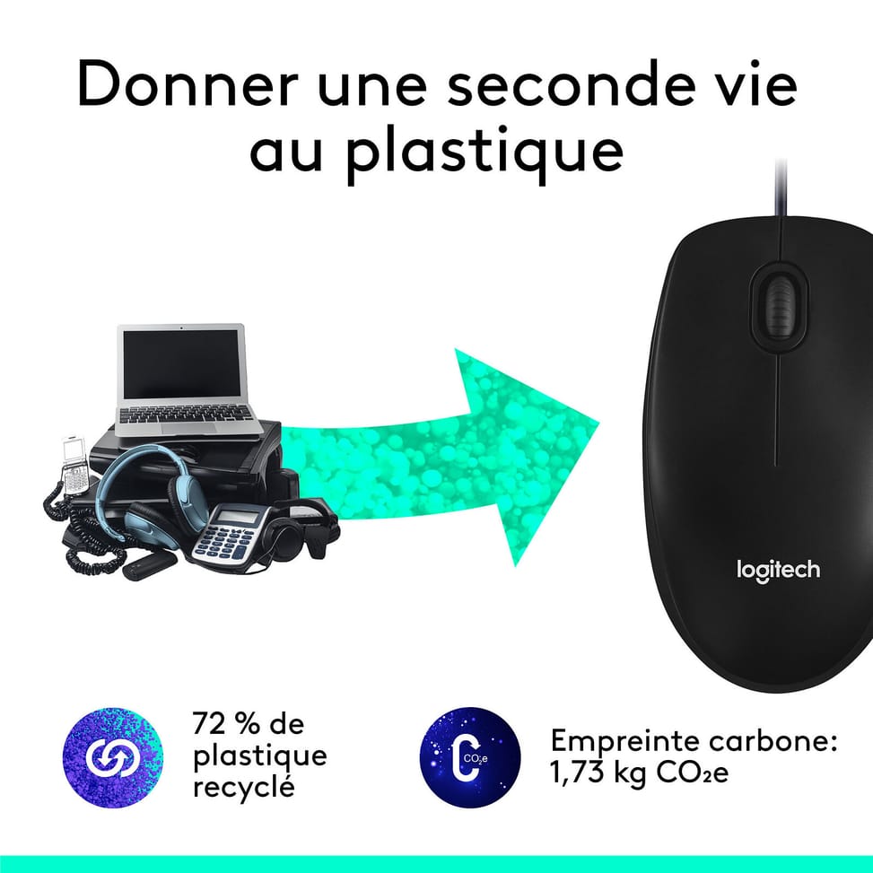 Logitech Mouse M100 (Noir) — image 5