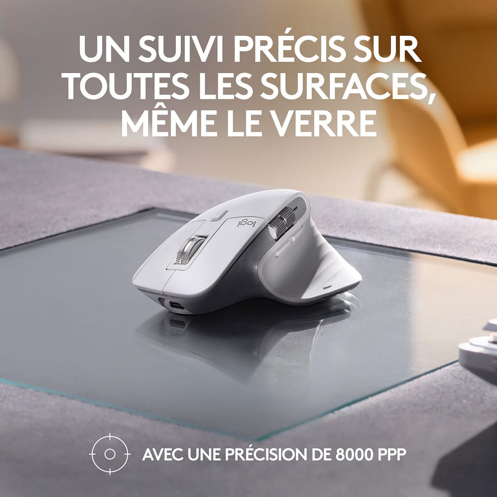 Logitech MX Master 3S for Mac (Gris Pâle) — image 3