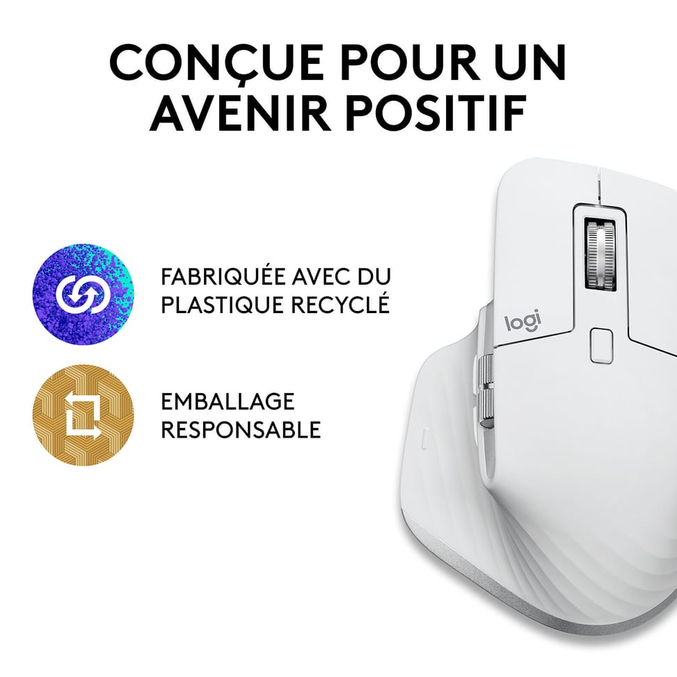 Logitech MX Master 3S for Mac (Gris Pâle) — image 5