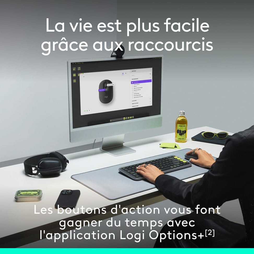 Logitech POP Mouse (Blanc) — image 4