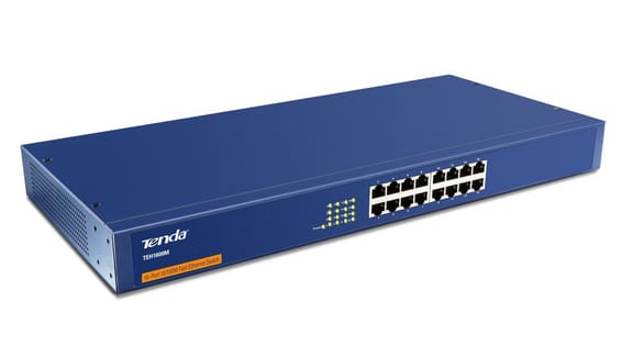 Switch Non Administrable Tenda TEH1600M 16 ports 10/100 Mbps - 19" rackable