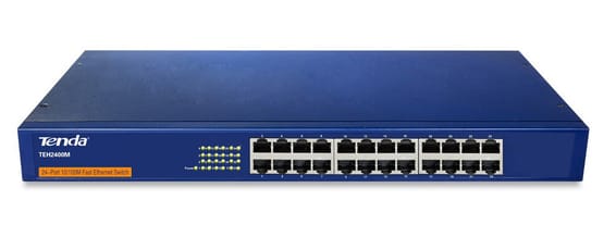 Switch Non Administrable Tenda TEH2400M 24 ports 10/100 Mbps - 19" rackable