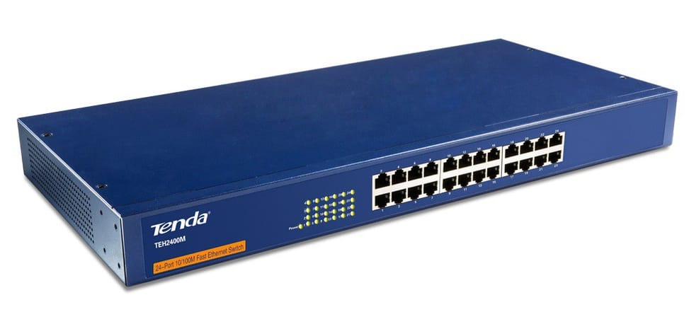 Switch Non Administrable Tenda TEH2400M 24 ports 10/100 Mbps - 19" rackable
