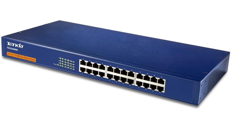 Switch Non Administrable Tenda TEH2400M 24 ports 10/100 Mbps - 19" rackable
