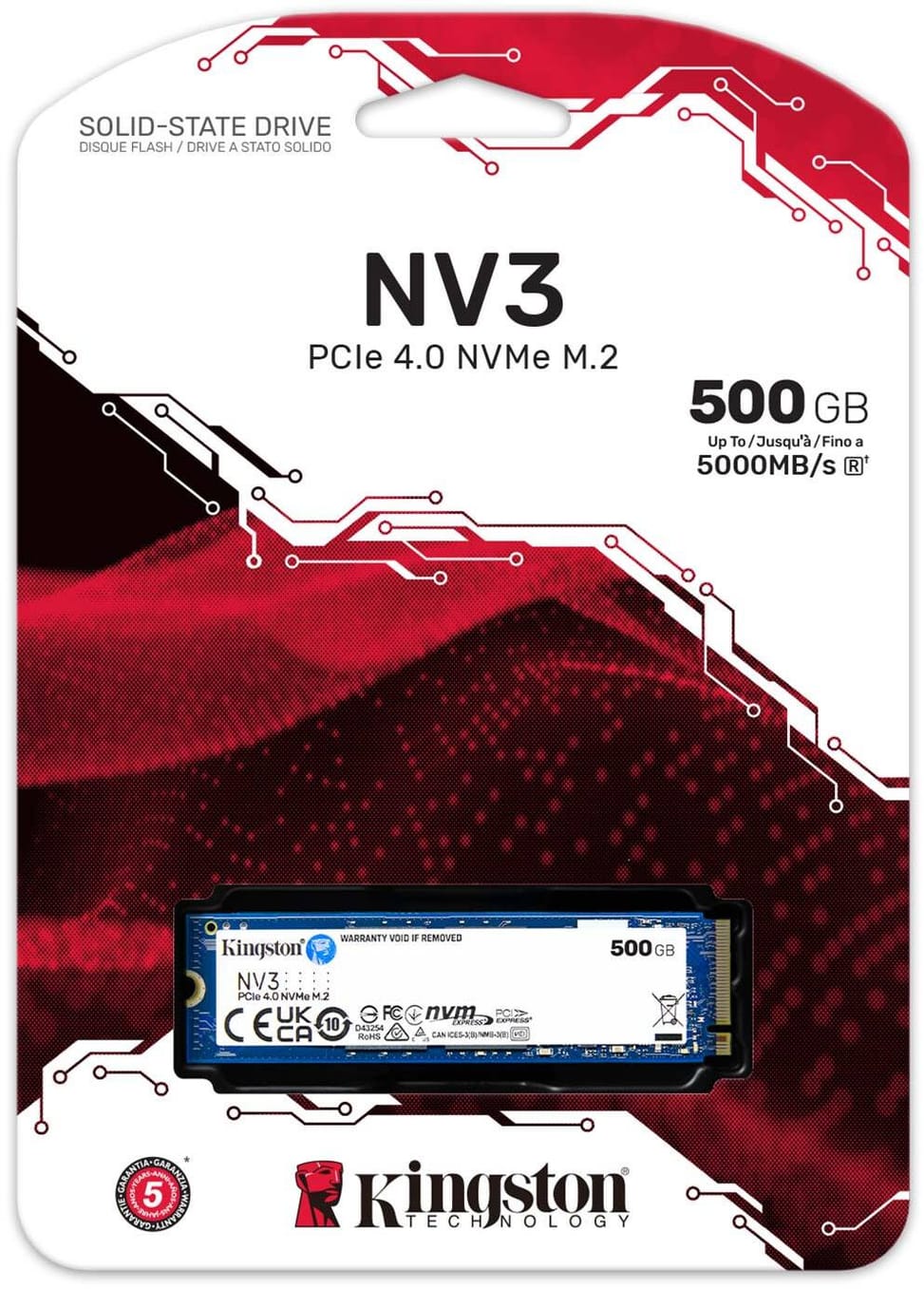 Disque Dur interne SSD Kingston NV3 M.2 2280 PCIe 4.0 x4 NVMe 500 Go (SNV3S/500G) — image 7