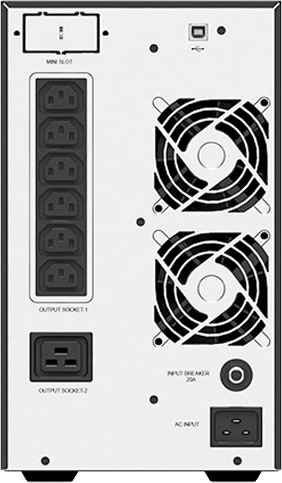 Onduleur On-line Delta Power Solutions Amplon N 3K - 2700 W / 3000 VA - 6 prises C13 + 1 C19 (UPS302N2000B035) – vue 2