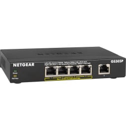 Switch Netgear non manageable 5 ports Gigabit Ethernet avec PoE+ 63W (GS305P)