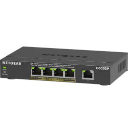 Switch Netgear non manageable 5 ports Gigabit Ethernet avec PoE+ 63W (GS305P)