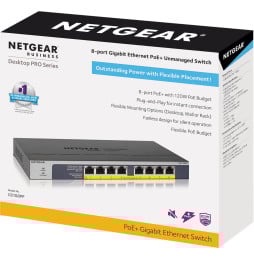 Switch Netgear non manageable à 8 PoE+ 123W (GS108PP)