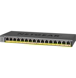 Switch Netgear non manageable à 16 ports gigabit avec PoE+ 76W (GS116LP)