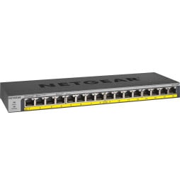 Switch Netgear non manageable à 16 ports gigabit avec PoE+ 183W (GS116PP)