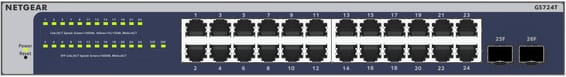 Switch administrable Netgear pro gigabit 24 ports avec 2 ports SFP (GS724T)