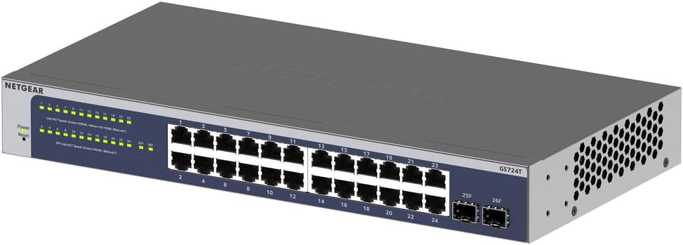 Switch administrable Netgear pro gigabit 24 ports avec 2 ports SFP (GS724T) — image 4