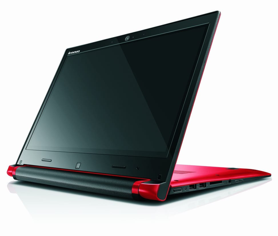 PC convertible tablette hybride Lenovo Flex 14 - Rouge avec contour noir