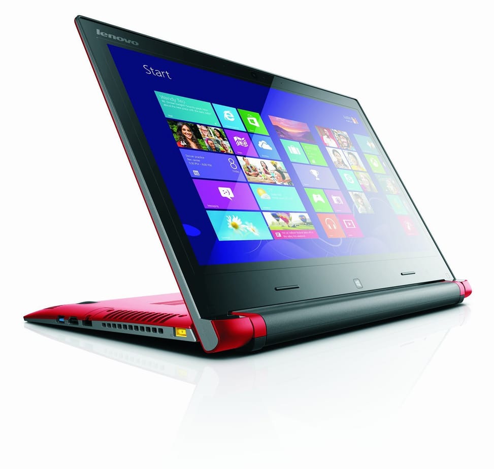 PC convertible tablette hybride Lenovo Flex 14 - Rouge avec contour noir