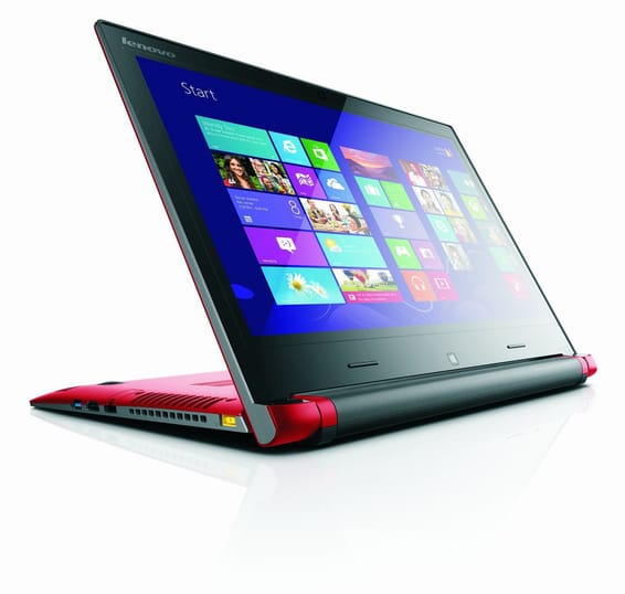 PC convertible tablette hybride Lenovo Flex 14 - Rouge avec contour noir