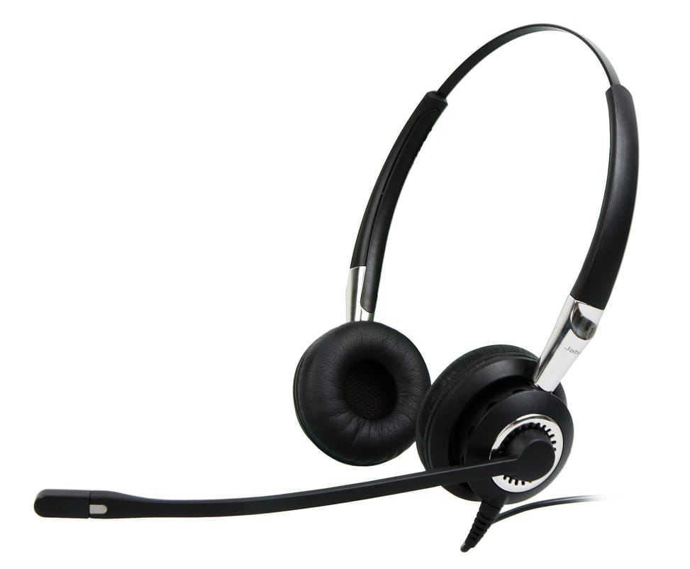 Casque-micro stéréo téléphone fixe et IP semi-ouvert Jabra GN 2400 Duo
