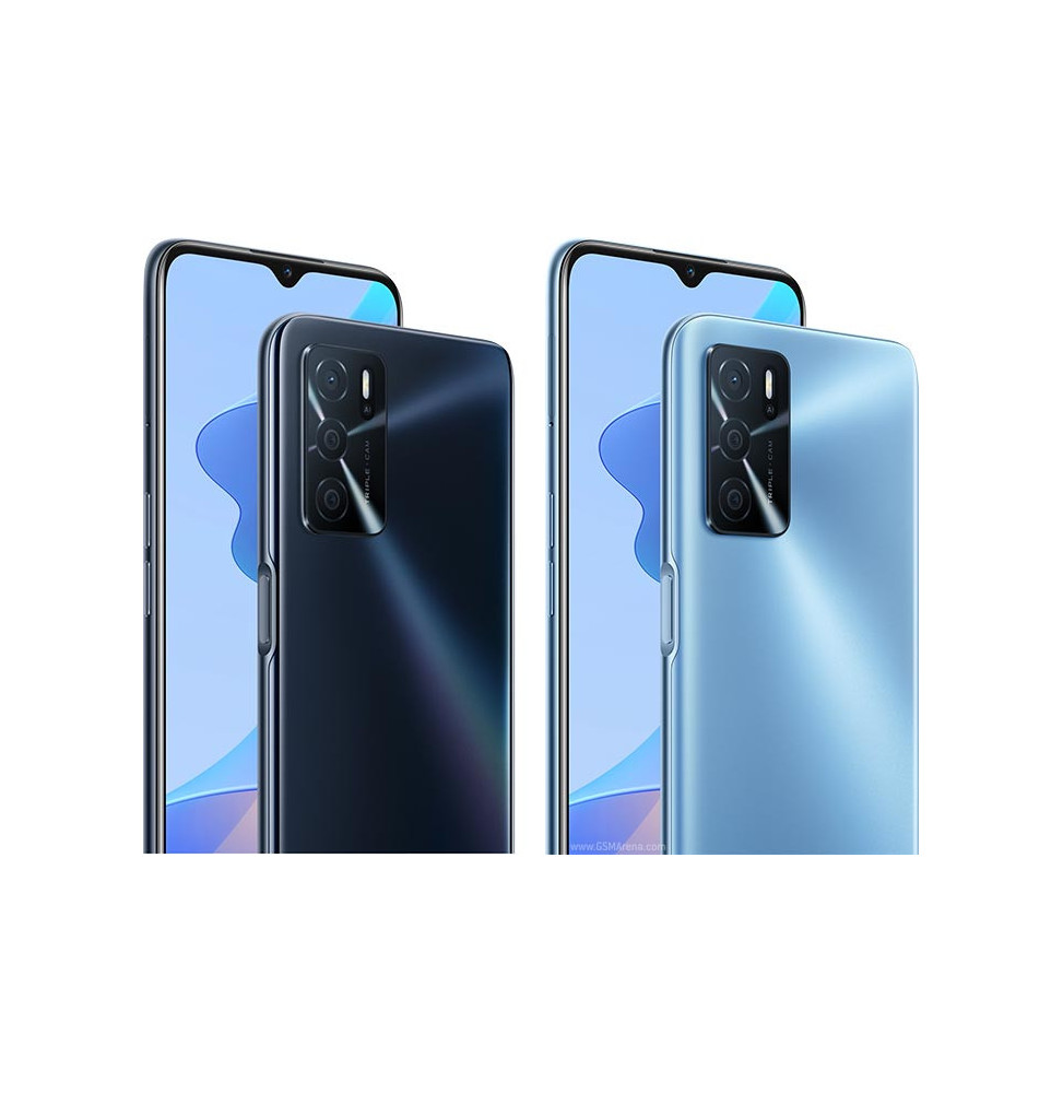 Coque Arrière Pour OPPO A16S – Bleue, Robuste, Silicone, Avec Film Et Câble, Occasion