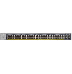 Switch administrable Netgear gigabit 48 ports PoE/PoE+ avec 4 ports SFP 384W (GS752TP)