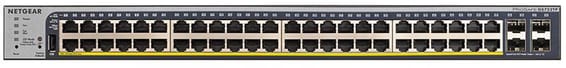 Switch administrable Netgear gigabit 48 ports PoE/PoE+ avec 4 ports SFP 384W (GS752TP)