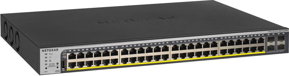 Switch administrable Netgear gigabit 48 ports PoE+ avec 4 ports SFP 760W (GS752TPP) — image 2