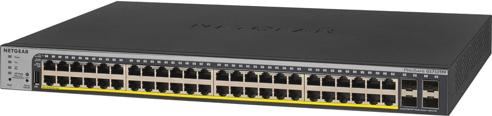 Switch administrable Netgear gigabit 48 ports PoE+ avec 4 ports SFP 760W (GS752TPP) — image 3