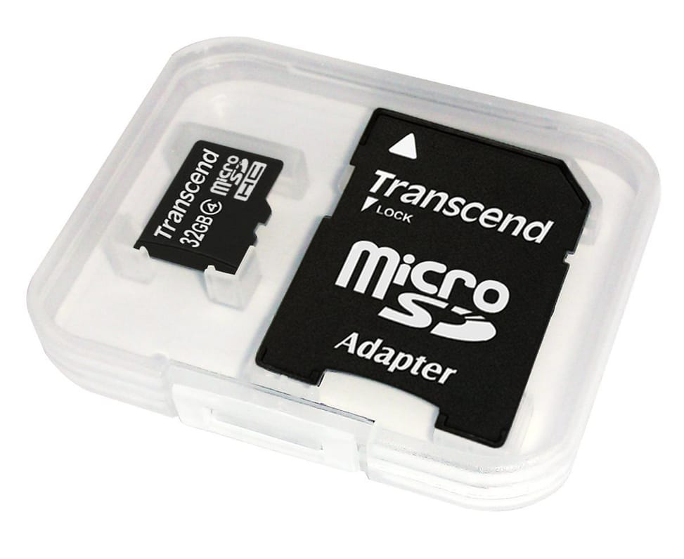 Carte mémoire Transcend microSDHC avec adaptateur SD - Classe 4