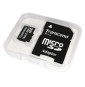 Carte mémoire Transcend microSDHC avec adaptateur SD - Classe 4