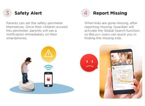 Bracelet de surveillance pour les enfants Tracker BeLuvv Guardian - Bluetooth 4.0 ( jusqu'à rayon de 45 mètres) — image 3