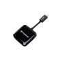 Lecteur de cartes mémoire Transcend SD/microSD/port USB - Compatible avec les appareils Android OTG