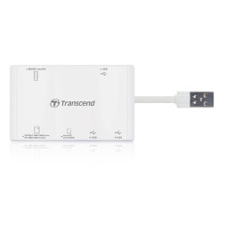 Lecteur de cartes mémoire Transcend RDP7 - avec 3-port USB hub