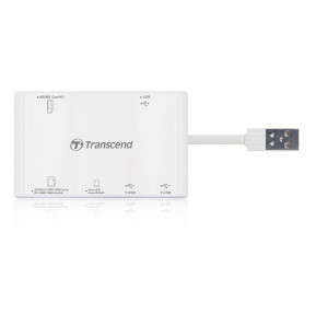 Lecteur de cartes mémoire Transcend RDP7 - avec 3-port USB hub
