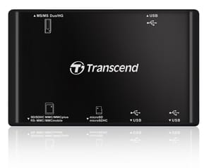 Lecteur de cartes mémoire Transcend RDP7 - avec 3-port USB hub (USB 2.0)