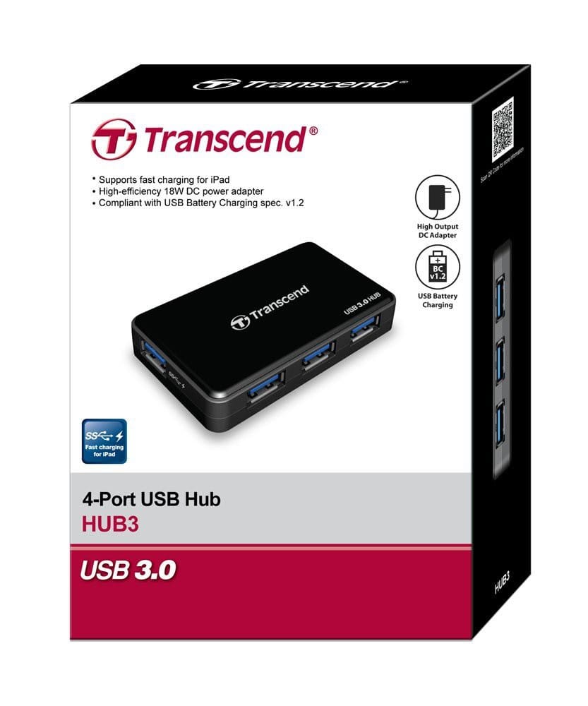Hub Transcend HUB3 4-port USB - USB 3.0