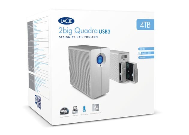 Disque dur externe LaCie 2big Quadra USB 3.0 - 2Bay RAID, FireWire 800
