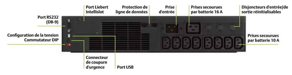 Onduleur Line interactive Emerson Liebert PSI 1500VA (1350W) Rack/Tower UPS