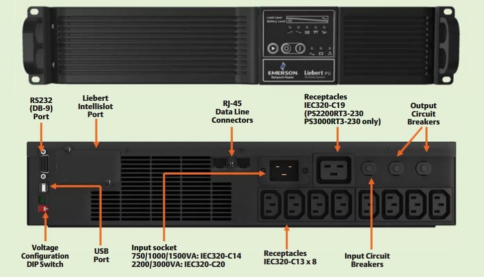 Onduleur Emerson Liebert PSI XR 2200VA(1980W) 230V Rack/Tower UPS