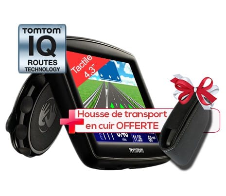 GPS TomTom XL 2 Maroc et Europe IQ Routes™ Edition - 4,3" tactile + Housse de transport en cuir OFFERTE