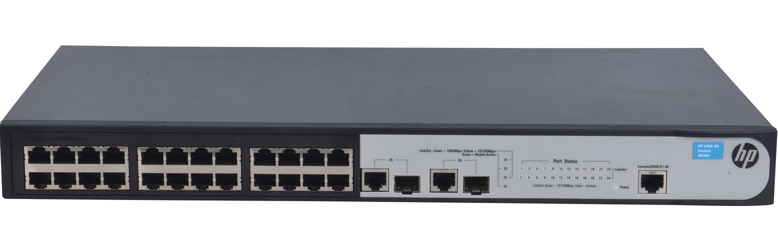 Switch Rackable Administrable HP 1910-24 avec 24 ports Fast Ethernet ...