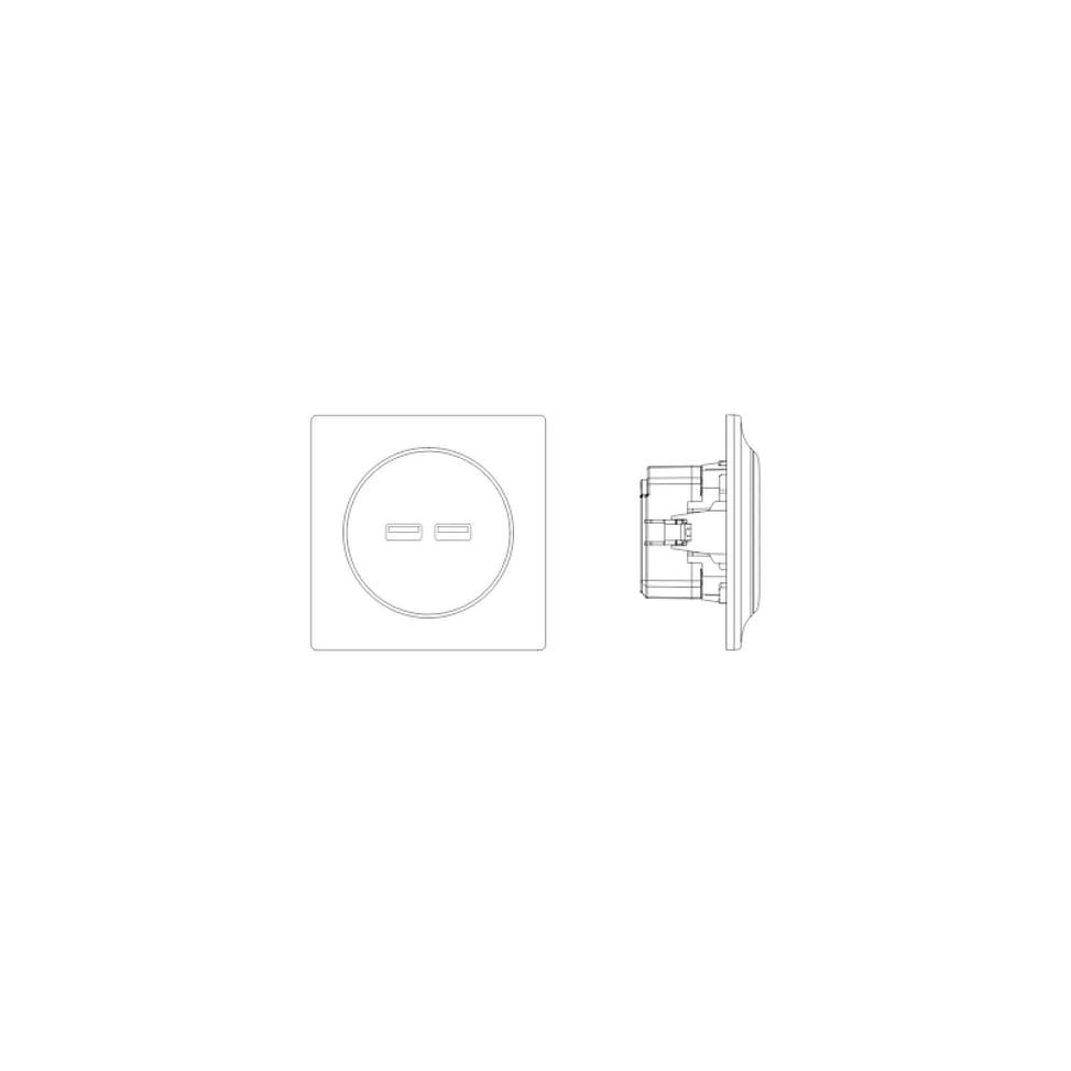 Fibaro - Prise mur 2 ports USB Walli - FGWU-021-8 — image 2