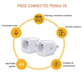 Priska FR Dual Pack - Lot de 2 Prises Wi-Fi avec compteur de consommation — image 2
