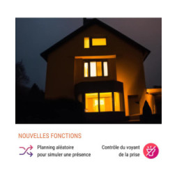Priska FR Dual Pack - Lot de 2 Prises Wi-Fi avec compteur de consommation