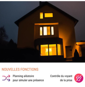 Priska FR Dual Pack - Lot de 2 Prises Wi-Fi avec compteur de consommation