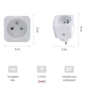 Priska FR Dual Pack - Lot de 2 Prises Wi-Fi avec compteur de consommation