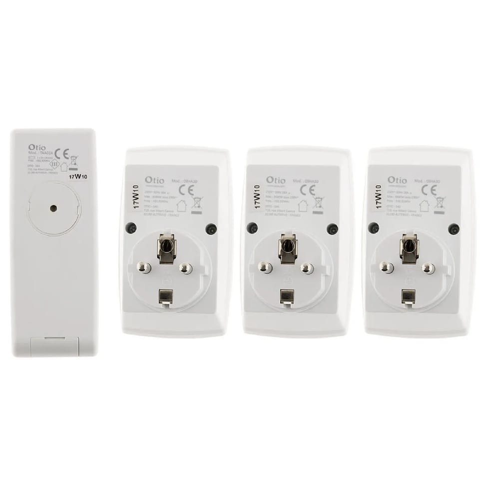 Lot de 3 prises connectées avec télécommande 16 canaux - Otio — image 4