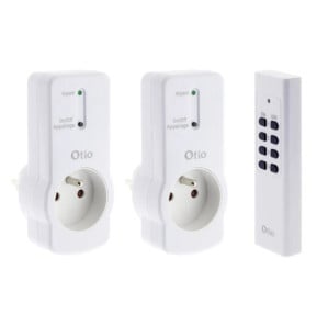 Lot de 2 prises 10A 2P+T télécommandées avec...