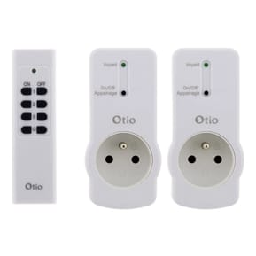 Lot de 2 prises 10A 2P+T télécommandées avec télécommande - Blanc - Zenitech — image 2